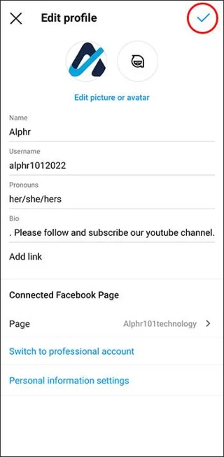نحوه اضافه کردن ضمایر به اینستاگرام