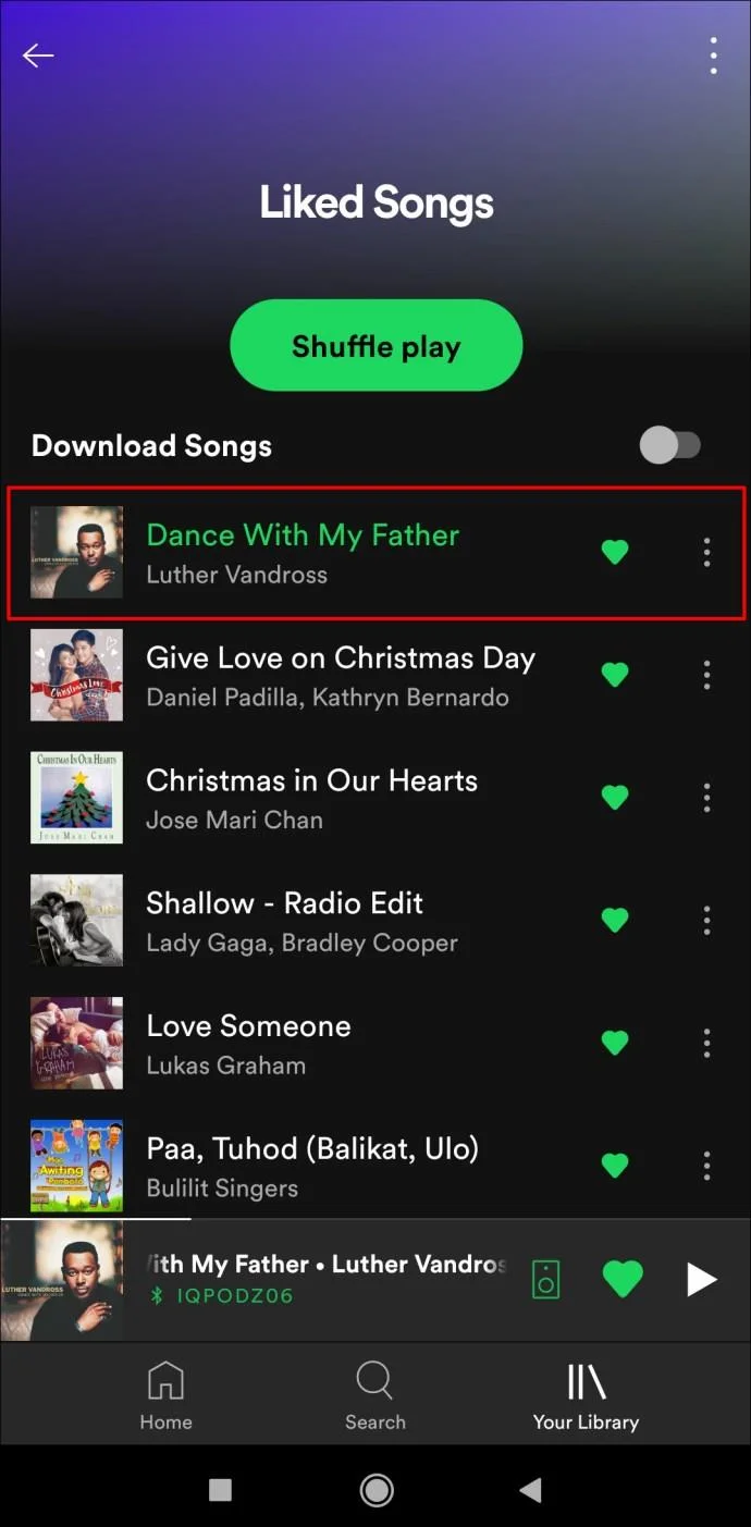 نحوه حذف آهنگ های لایک شده در برنامه Spotify