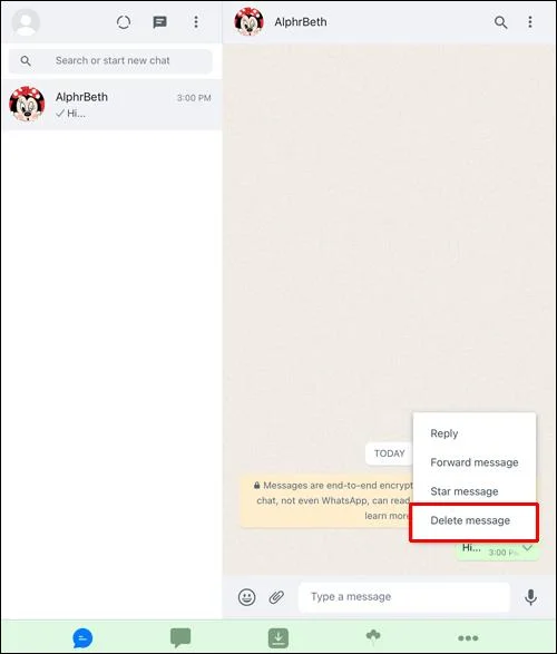 چگونه یک پیام را در واتس اپ حذف کنیم
