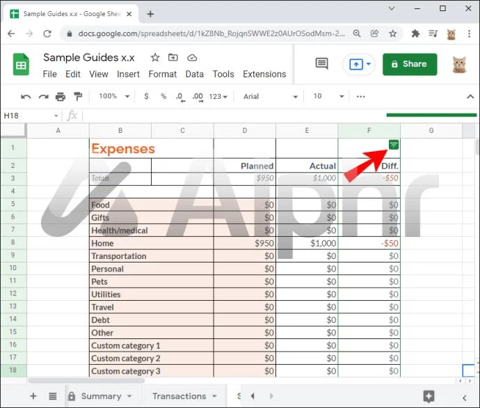كيفية النسخ بدون صفوف مخفية في أوراق جوجل