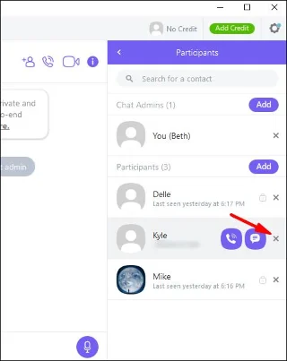 نحوه ترک یک گروه در وایبر