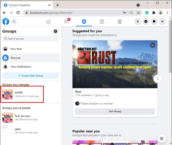 چگونه یک گروه فیس بوک را حذف کنیم