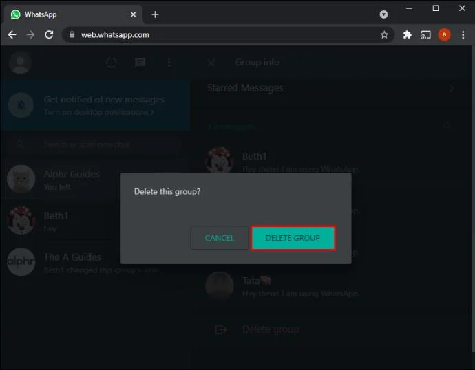 چگونه یک گروه را در واتس اپ حذف کنیم