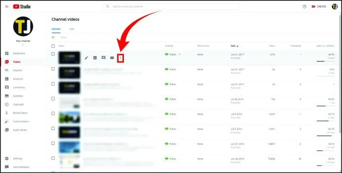YouTube 동영상을 삭제하는 방법