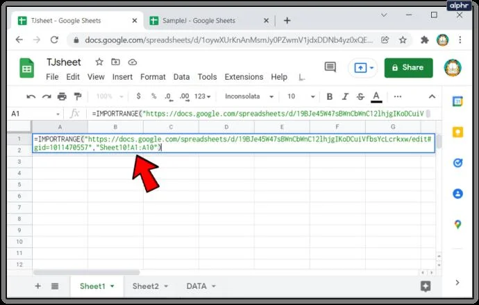 چگونه داده ها را از یک برگه متفاوت در Google Sheets پیوند دهیم