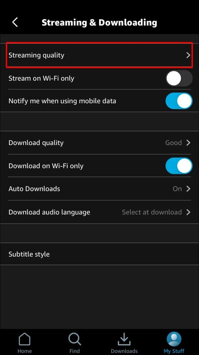 Come regolare la qualità video in Amazon Prime Video