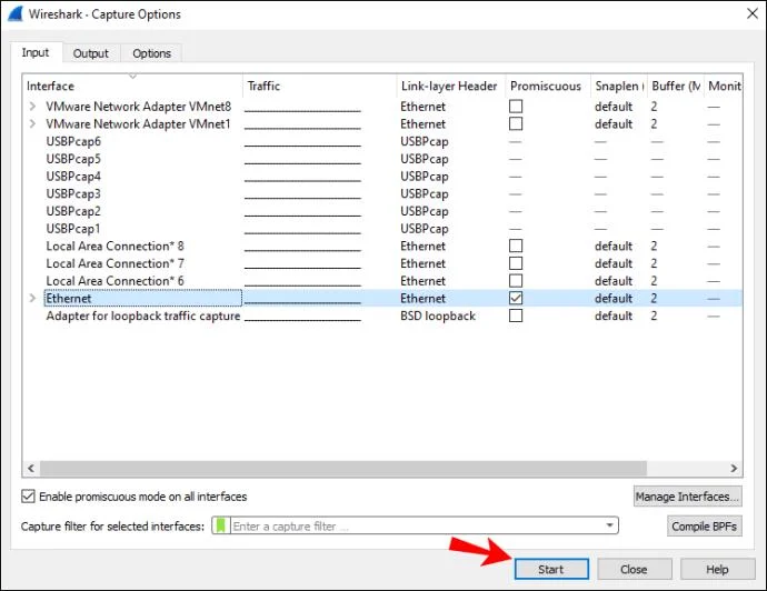 نحوه ثبت ترافیک HTTP در Wireshark
