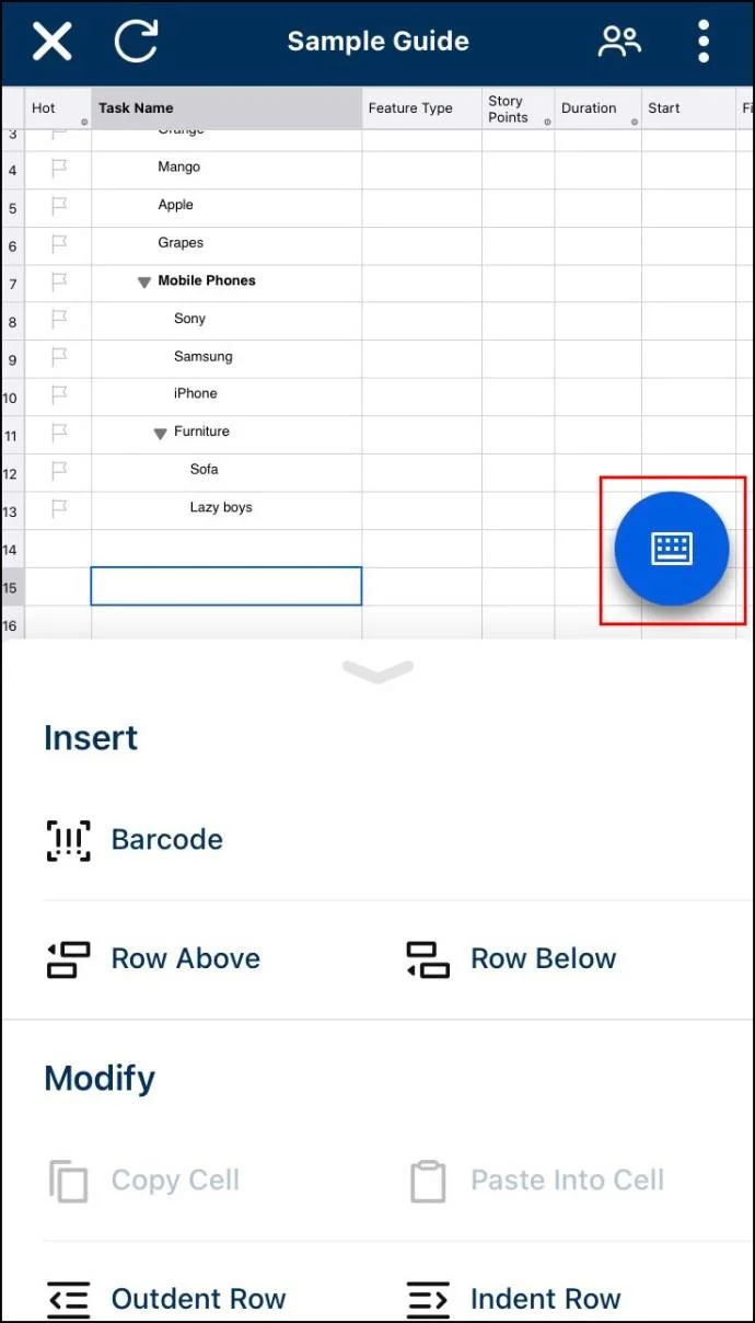 Come aggiungere una sottoattività in Smartsheet