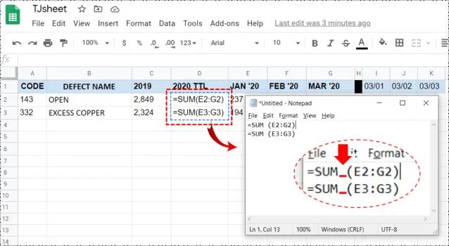چگونه فرمول را بدون تغییر در Google Sheets بکشیم