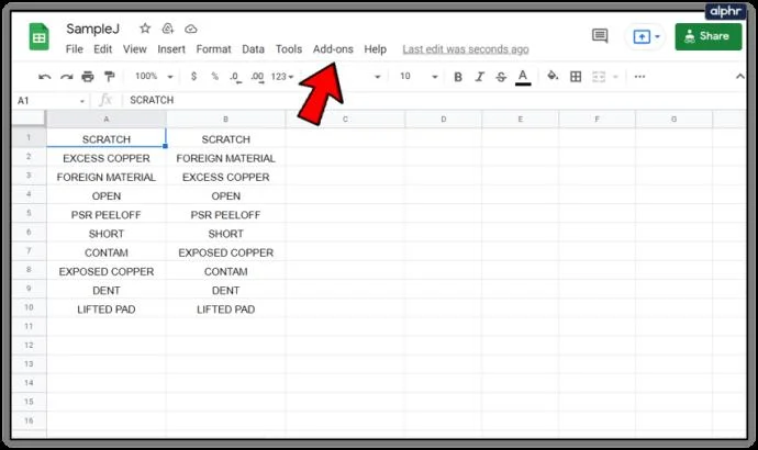 نحوه مقایسه ستون ها در Google Sheets