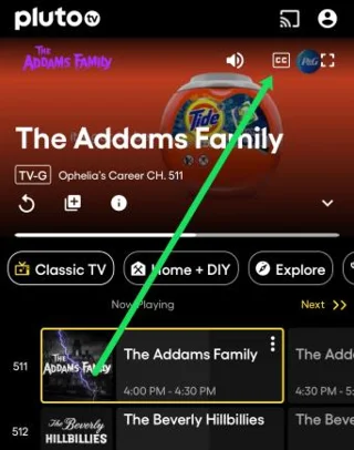 Cara Mengaktifkan atau Menonaktifkan Teks Tertutup di Pluto TV