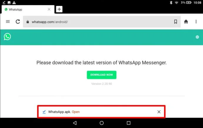 Come usare WhatsApp su un tablet Fire