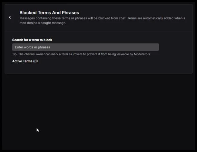 نحوه ایجاد لیست سیاه و ممنوع کردن کلمات در چت Twitch
