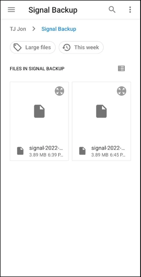 نحوه بازیابی بک آپ در سیگنال