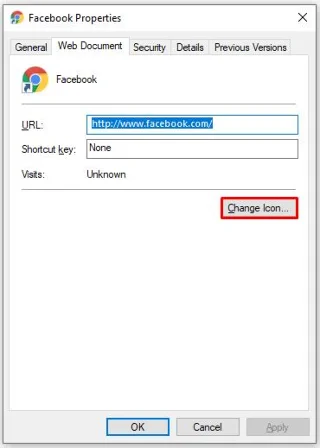 Hoe Facebook-pictogram aan bureaublad toe te voegen
