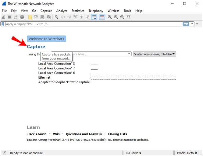 نحوه ثبت ترافیک HTTP در Wireshark