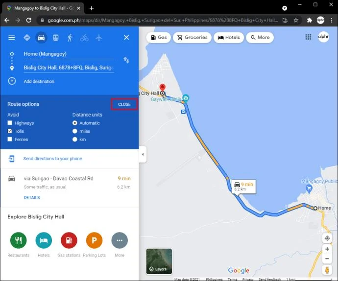 نحوه غیرفعال کردن عوارض در گوگل مپ نحوه غیرفعال کردن عوارض در گوگل مپ