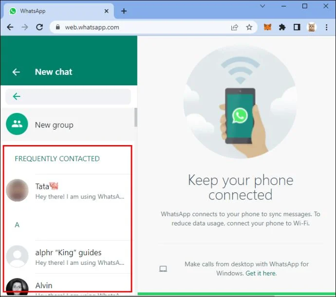 نحوه پیدا کردن مخاطبین در واتس اپ