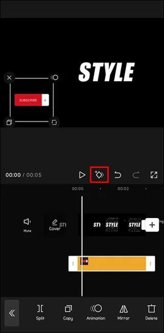 Première image clé dans CapCut