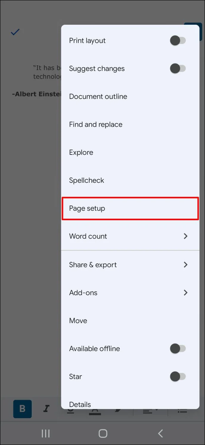 نحوه تغییر رنگ پس زمینه در Google Doc