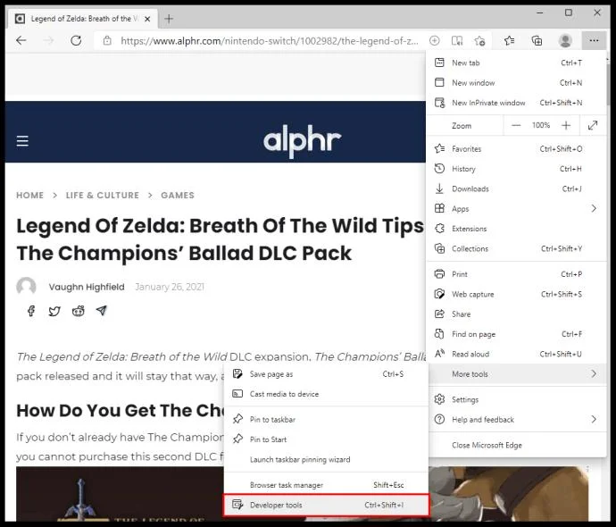 نحوه استفاده از Inspect Element