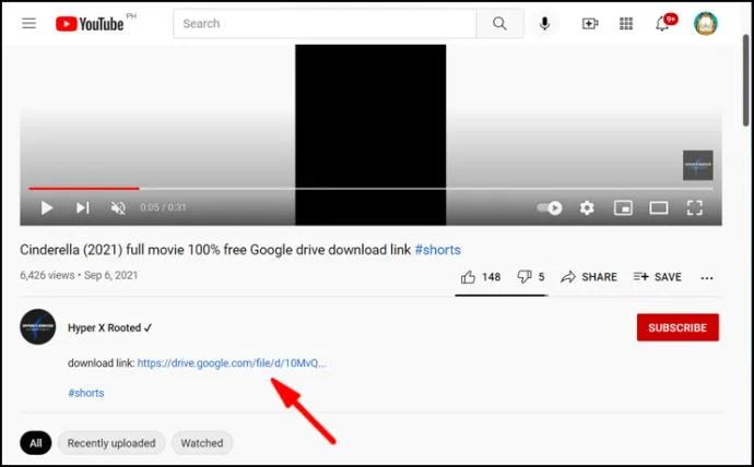 Abrindo o filme no Google Drive