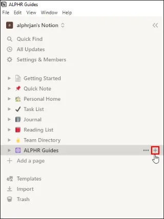 نحوه ایجاد یک پوشه در Notion