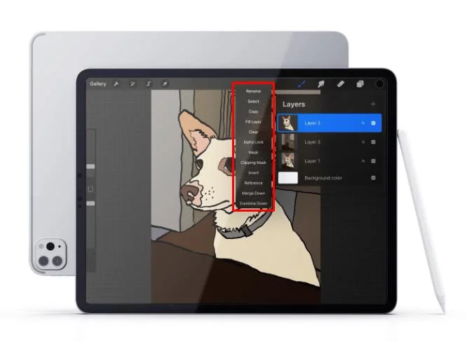 نحوه کپی و چسباندن در Procreate