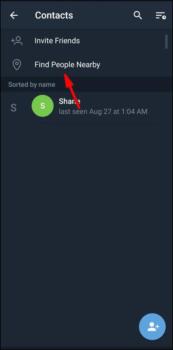 نحوه افزودن مخاطب در تلگرام