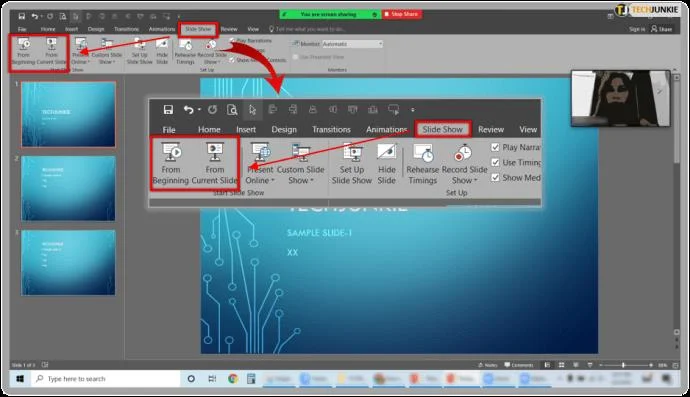 نحوه اشتراک گذاری ارائه پاورپوینت در زوم