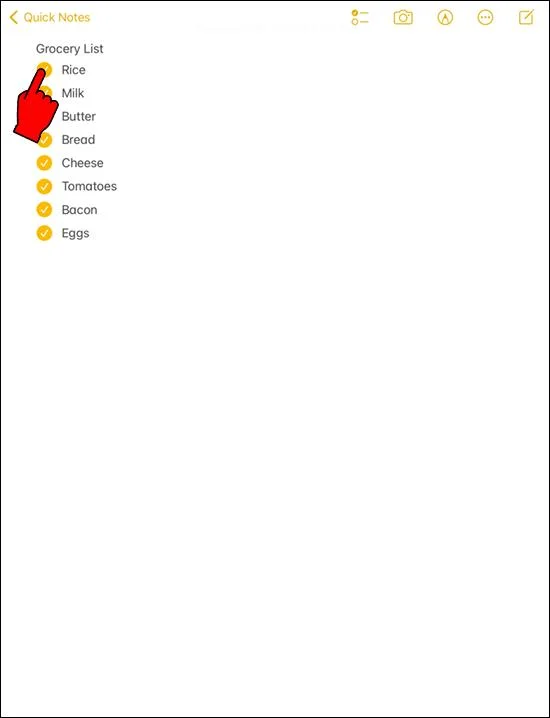 نحوه ایجاد نقطه گلوله در Apple Notes