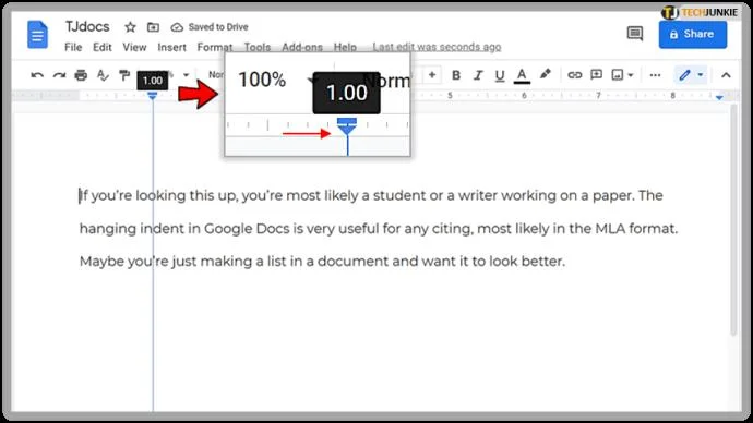 چگونه در Google Docs یک تورفتگی معلق ایجاد کنیم