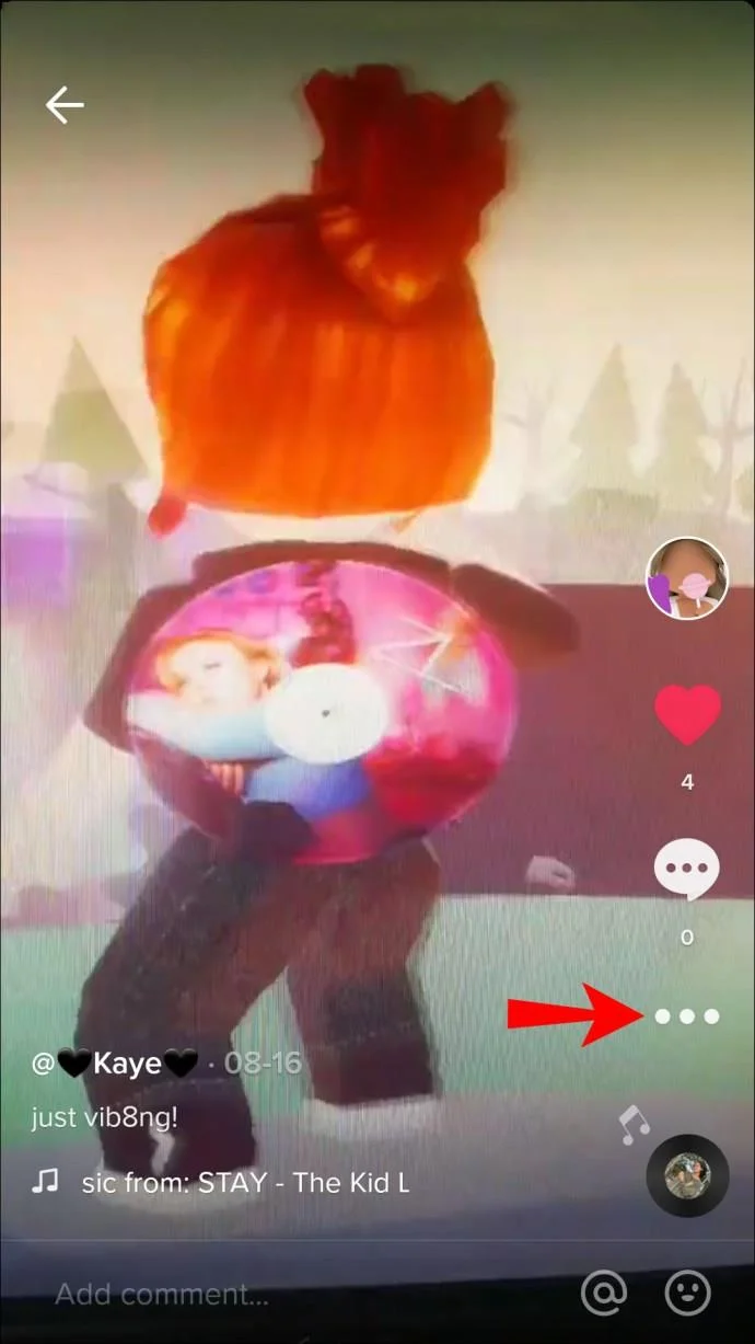نحوه ارسال لینک به ویدیوی TikTok