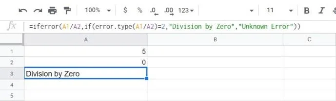 چگونه از #Div/0 در Google Sheets خلاص شویم