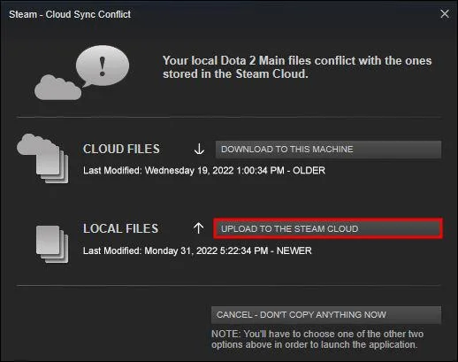 نحوه بارگیری Steam Cloud Saves