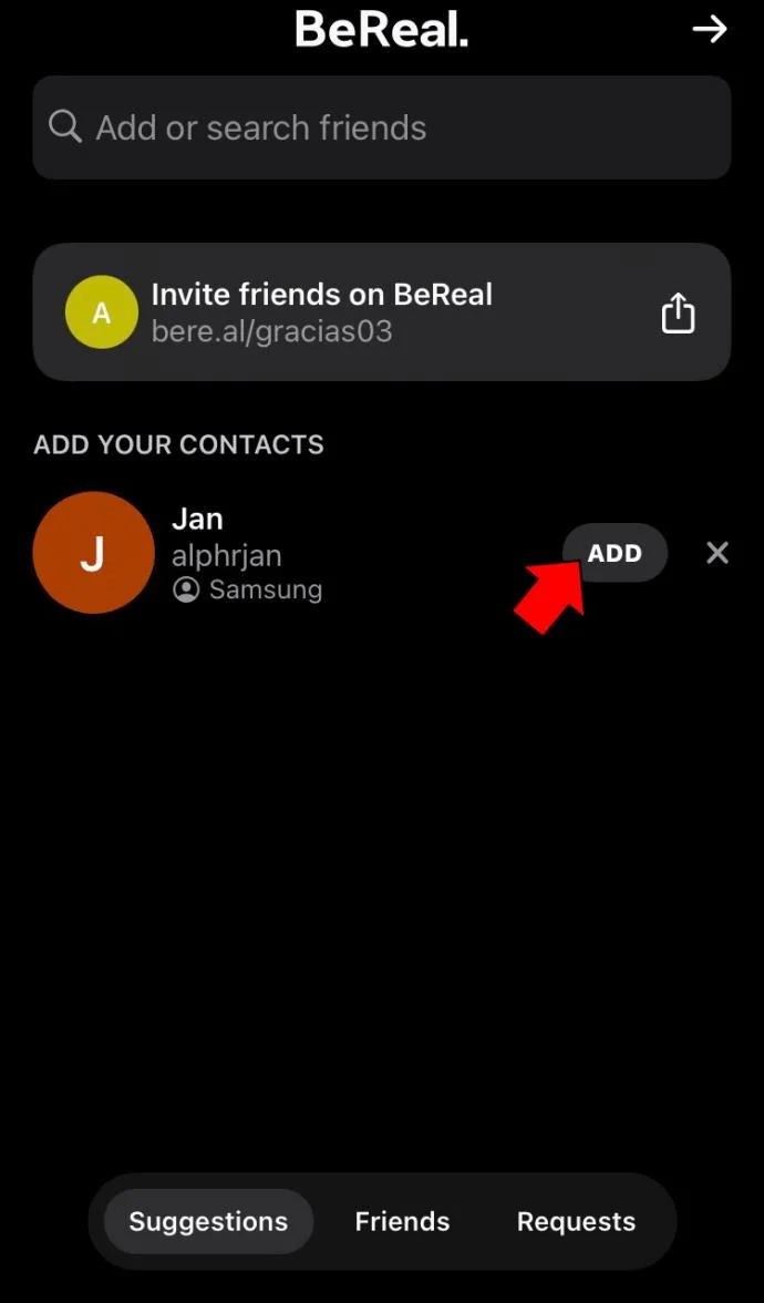 چگونه در BeReal دوستان اضافه کنیم