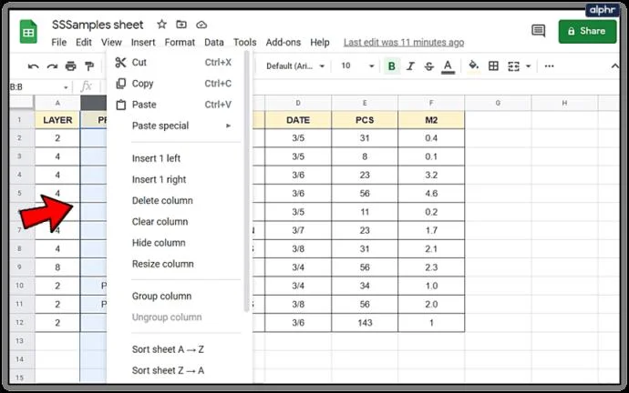 نحوه افزودن و حذف سطرها و ستون ها در Google Sheets