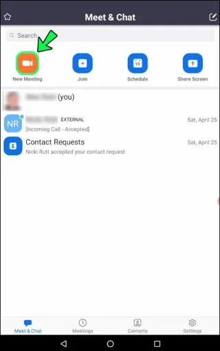 Start a New Meeting on Zoom Start New Meeting
