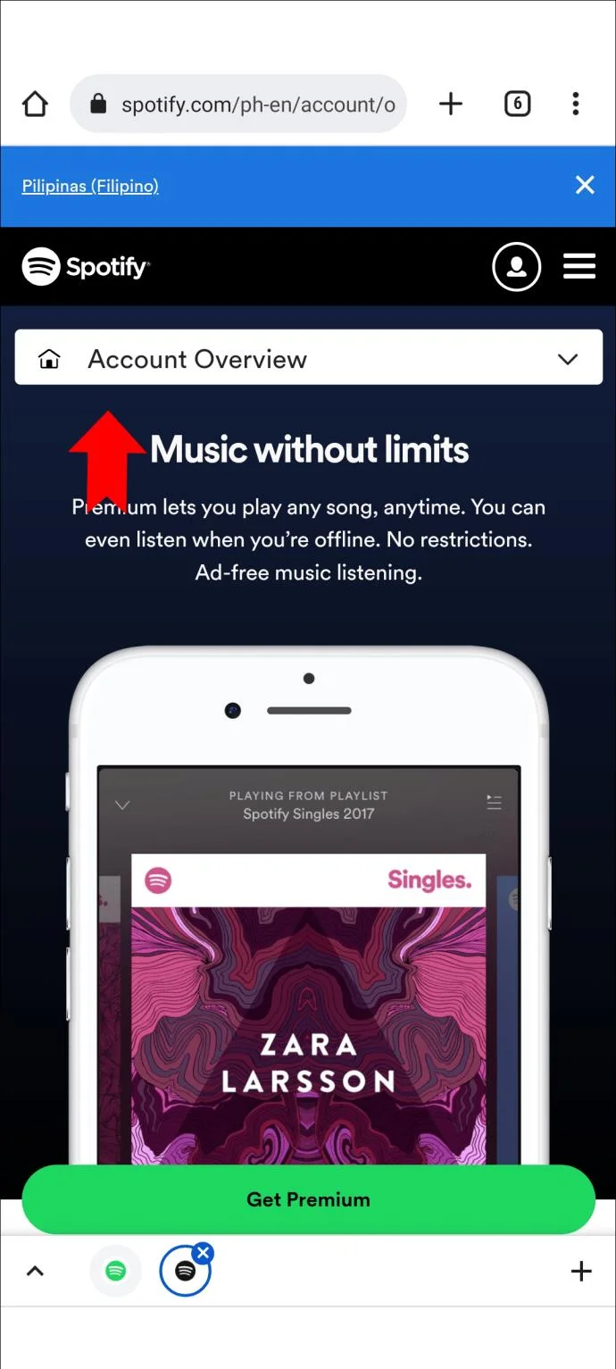 نحوه تغییر رمز عبور به حساب Spotify