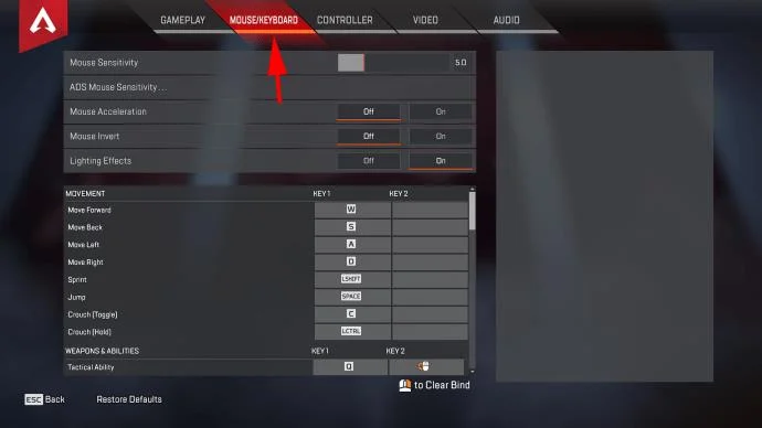نحوه خاموش کردن Toggle Aim در Apex Legends