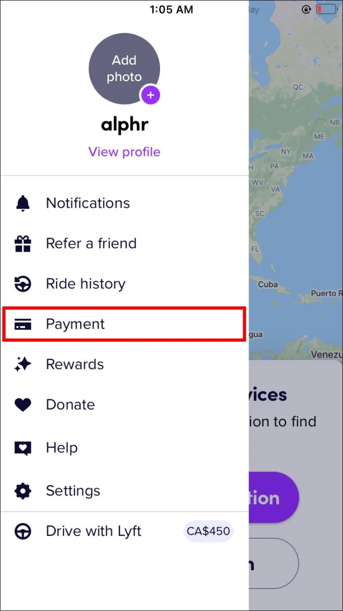چگونه یک کارت اعتباری را از Lyft حذف کنیم