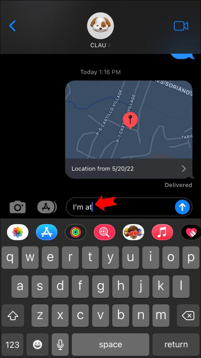 نحوه ارسال موقعیت مکانی خود در IMessage