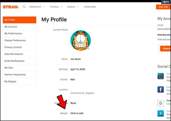 Como mudar sua foto de perfil no Strava