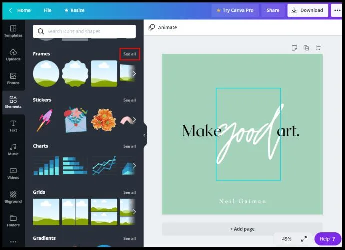 چگونه یک تصویر گرد در Canva درست کنیم