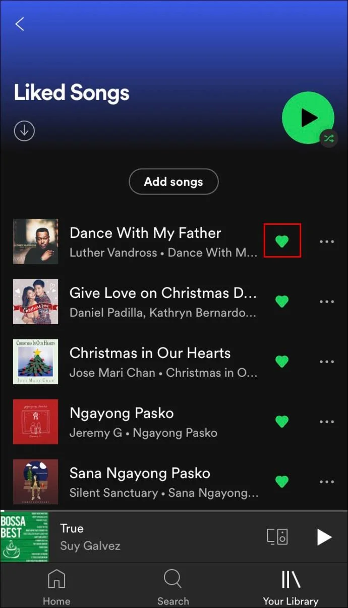 نحوه حذف آهنگ های لایک شده در برنامه Spotify