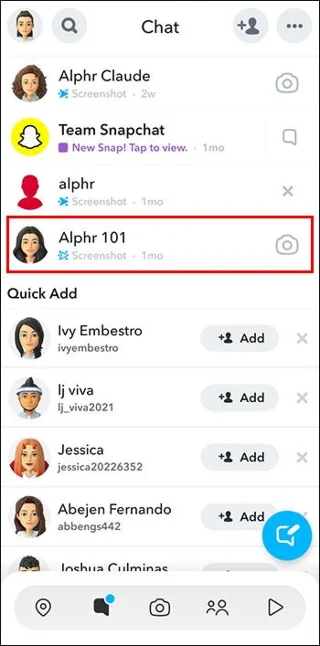 نحوه حذف دوستان در اسنپ چت