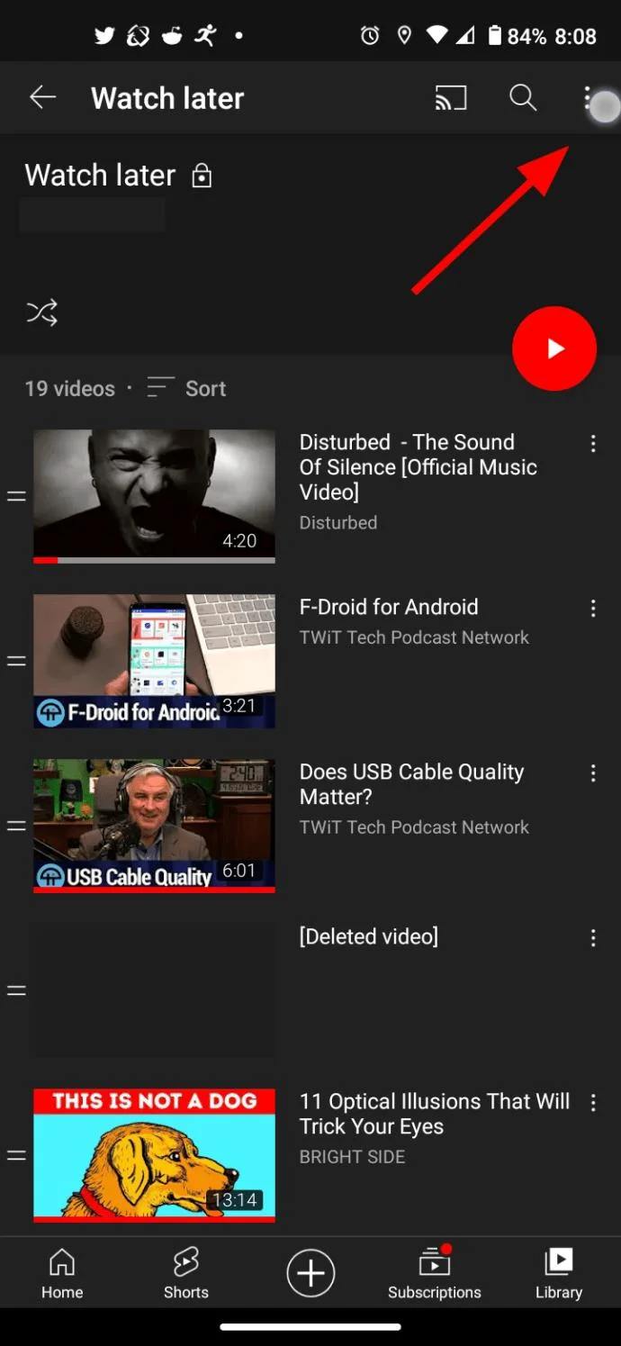 Como excluir todos os vídeos de assistir mais tarde no YouTube