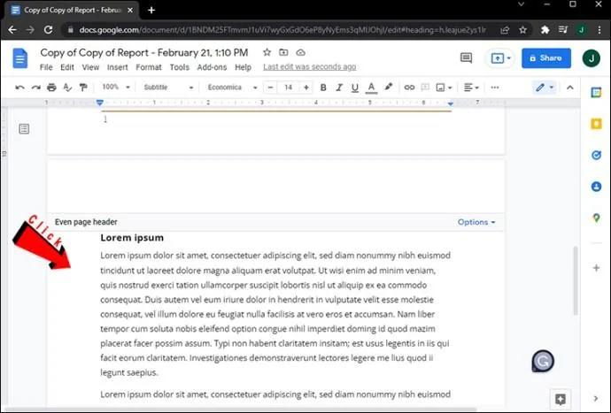 Jak tworzyć różne nagłówki dla różnych stron w Dokumentach Google
