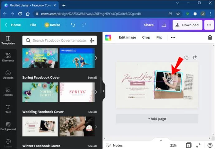 چگونه یک شکل را با یک تصویر در Canva پر کنیم