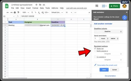 نحوه تنظیم یادآورها در Google Sheets